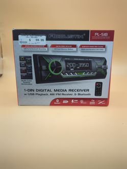 Power Acoustik PL-51B Digital Media Receiver w/ Install Kit