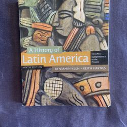 A History Of Latin America 9e Textbook 