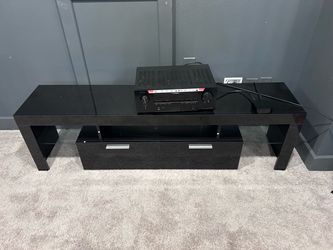 Black TV Stand with Drawers
