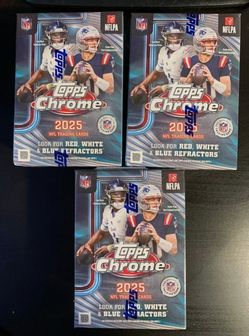 2025 Topps Chrome Football NFL Blaster Boxes