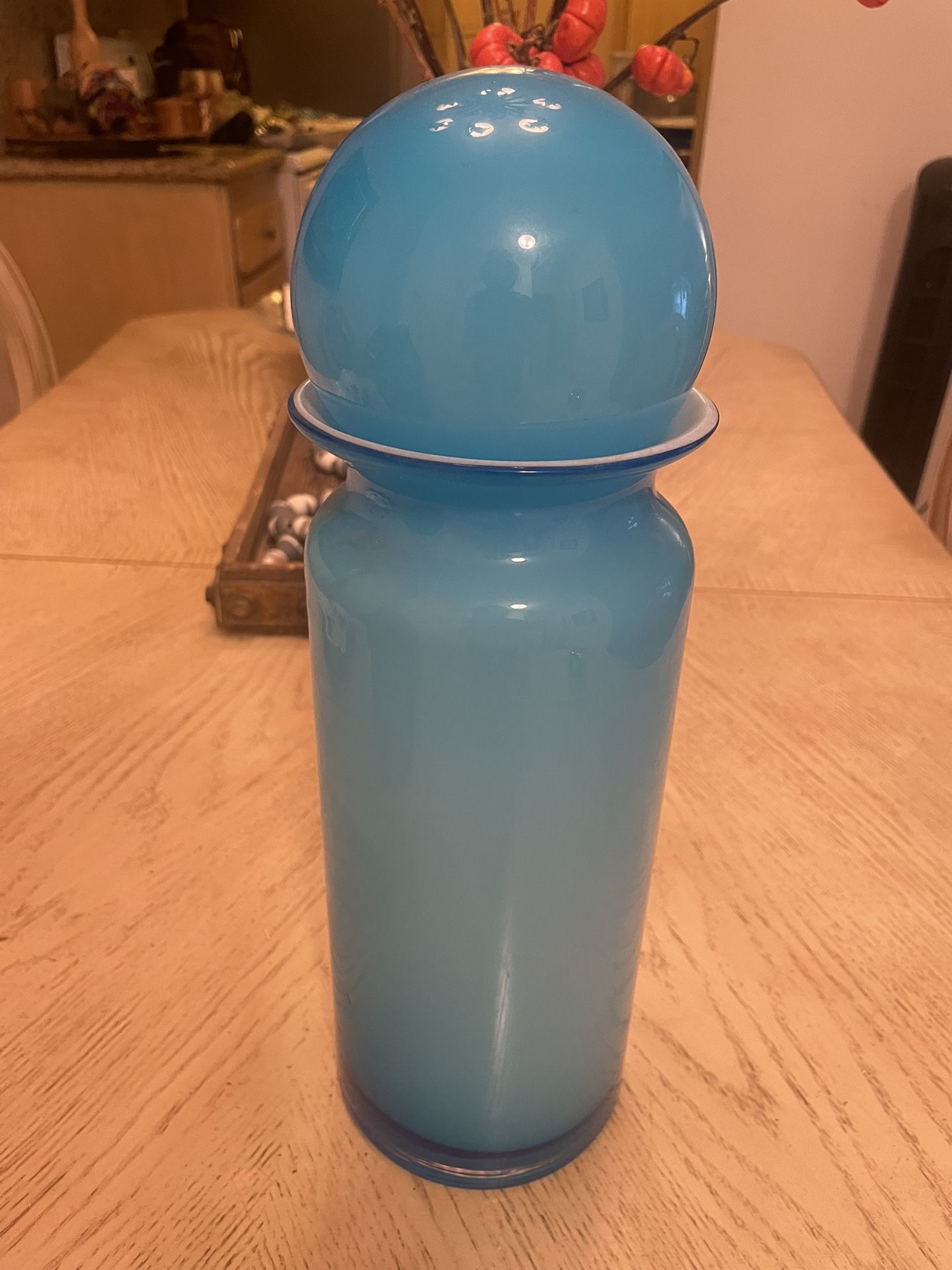 Pottery Barn Hand Blown Glass Vase With Bubble Top