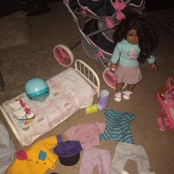 American Girl Doll And Clothes And Accessories