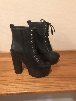 Black Lace Up Heels