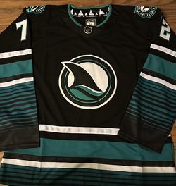 San Jose Sharks Eklund Black Cali Fin Jersey