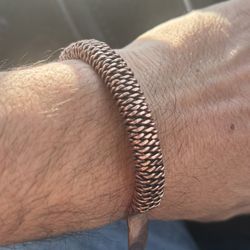 Copper Braided handwoven Cuff