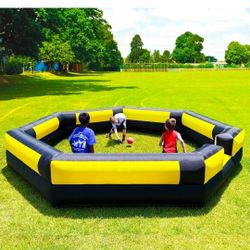 Gaga Ball Pit Inflatable 15FT with Built-in Blower, Portable Gaga Pit for Indoor Outdoor School Family Activities Easy to Setup

