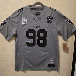 New Men's Raiders Crosby Gray Jerseys Stitched