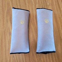 Two Gray Seat Belt Pillows