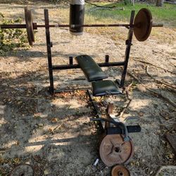 Steel Weight Bench &Weights With Bench Bar