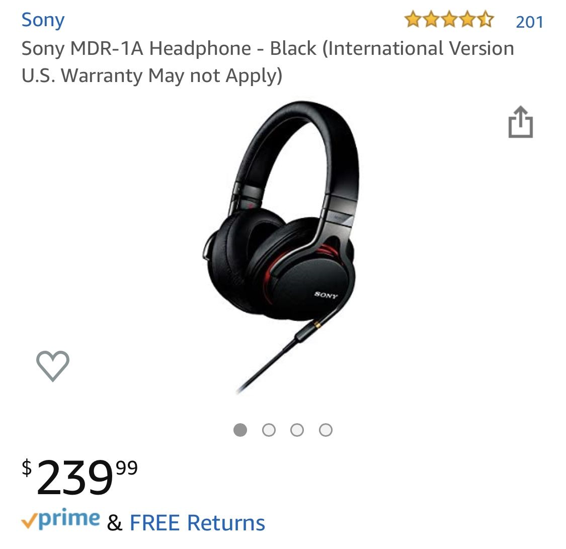 Sony MDR-1A headphones