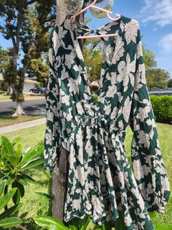 Zara Green Sz Med Romper