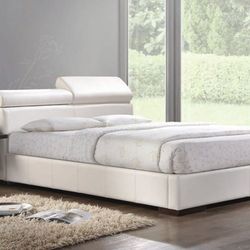 New Manjot Whitle Leather Queen Platform Frame 
