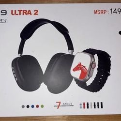 P9 Ultra 2 Smartwatch w/ 7 bands (Headphones not included)