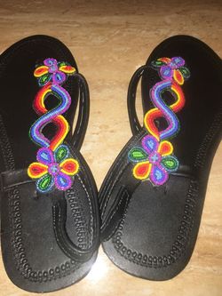 Size 9 African leather Sandals New