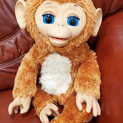 FurReal Friends Cuddles My Giggly Monkey Lg Interactive Pet 2012 Tested & Works