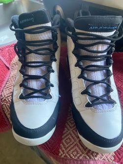 Air Jordan 9 White Black High-Top Sneakers Size 6