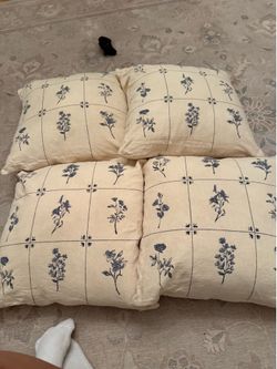 set of four Threshold designed with Studio McGee decorative pillows