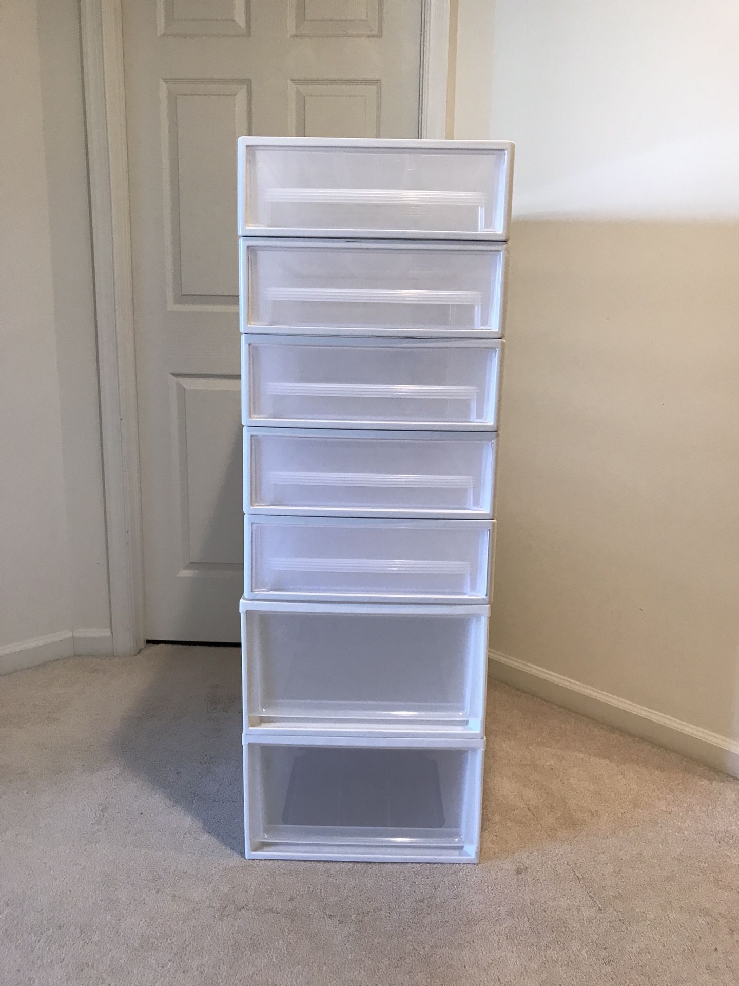 Deep Stacking Plastic Storage Drawers