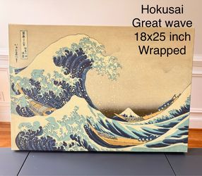 Hokusai Great Wave Canvas Print 18x25 Inch