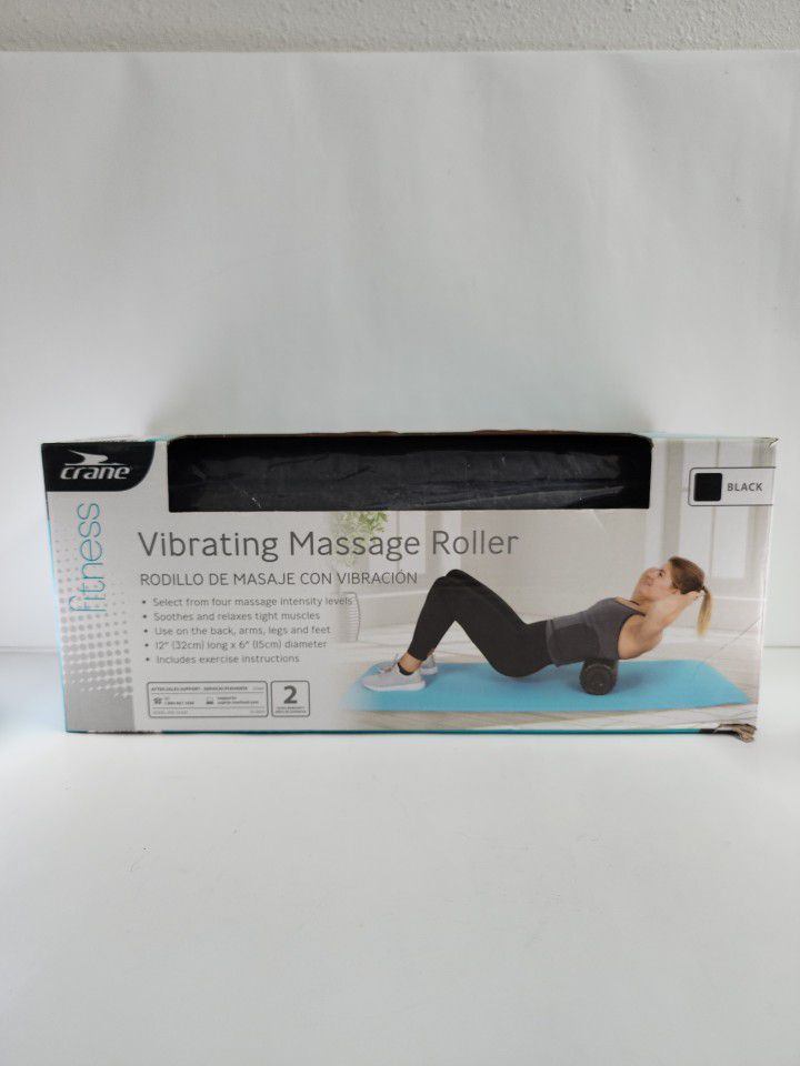 Crane Fitness Vibrating Massage Roller, rechargeable, with 4-speed Vibrating massage... (Open Box)...

Vibrating Massage Roller 

● Select from four m