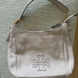 Cream REAL Tory Burch Purse 
