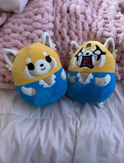 Two Aggretsuko Squishmallow
