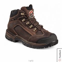 SIZE 9 IRISH SETTER BY RED WING WATERPROOF LEATHER SAFETY TOE BOOTS BRAND NEW 