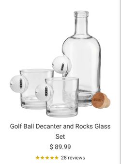 Perfect Golfer Gift - Decanter & Set Of Rock Glasses