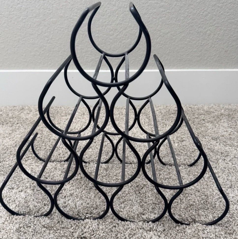Rare Black Metal Pyramid Wine Rack - 10 Bottles for Sale in Irvine, CA ...