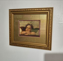 VINTAGE WALL ART PRINTS - CHERUBS SET OF 2 / 12"×11"
