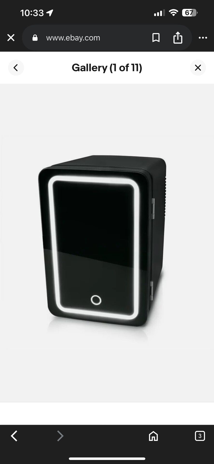 Personal Chiller LED Lighted Mini Refrigerator