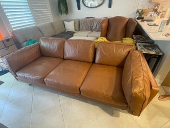 West Elm Leather Sofa