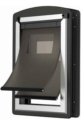 Sammak Large Doggy Door Steel Frame Double Flaps Dog Pet Cat Door