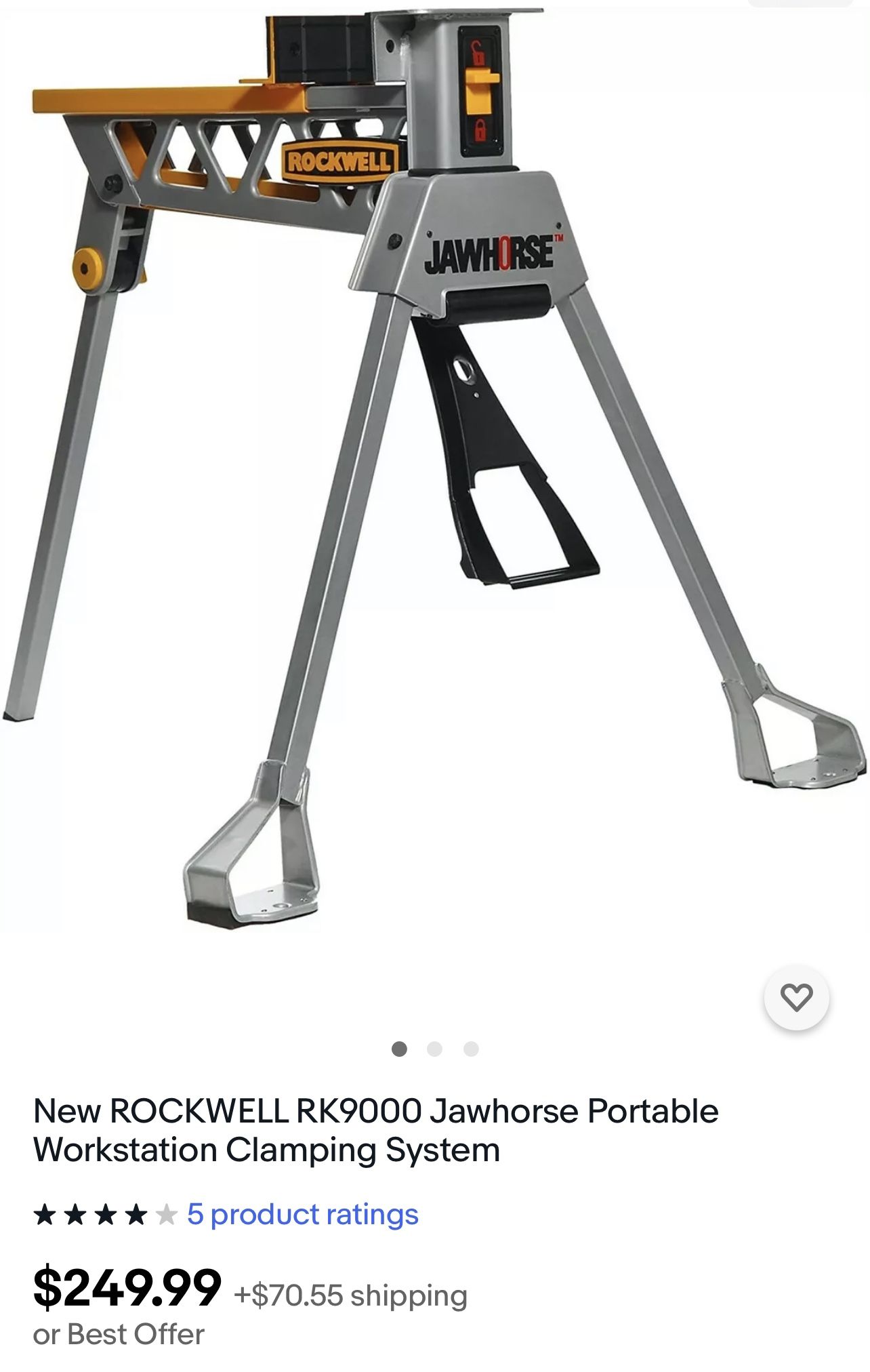 New ROCKWELL RK9000 Jawhorse Portable Workstation Clamping System