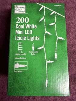 200 Cool White Mini Led Icicle Lights
