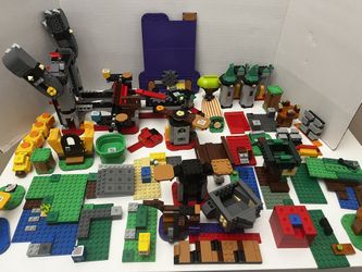 LEGO Bulk 5lbs Mario Brothers Pieces & Random Building Plates Blocks Bricks Lot
