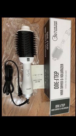 Hot air brush hair dryer