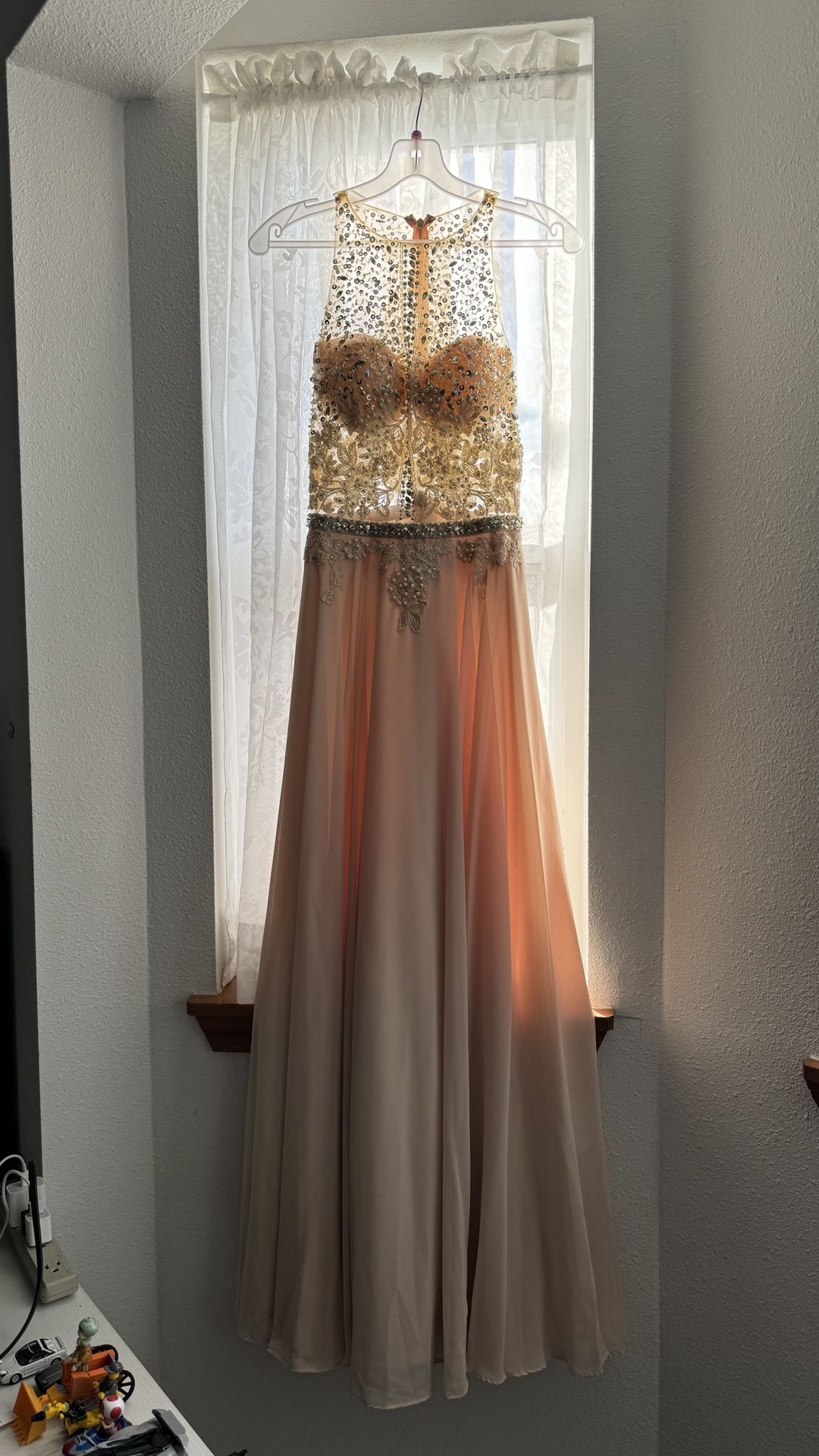 Prom Dress Xs Champagne Jewels 