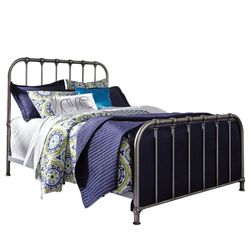 Nashburg Silver Full Metal Bed

