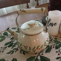 Vintage Enameled Christmas Pot