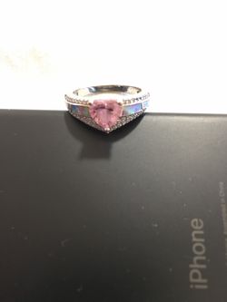 White gold size 7 Emerald ring.