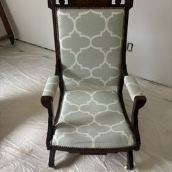 Vintage Wooden Eastlake Rocker Armchair