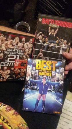 WWE Wrestling Dvd Lot!Best PPV matches 2013, Greatest Superstars of the 21rst century and Battleground 2016! All 3 for $17 or best offer! Message me!