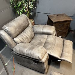 Grey High Performance Fabric Power / Manual Recline Armchair - Hampton