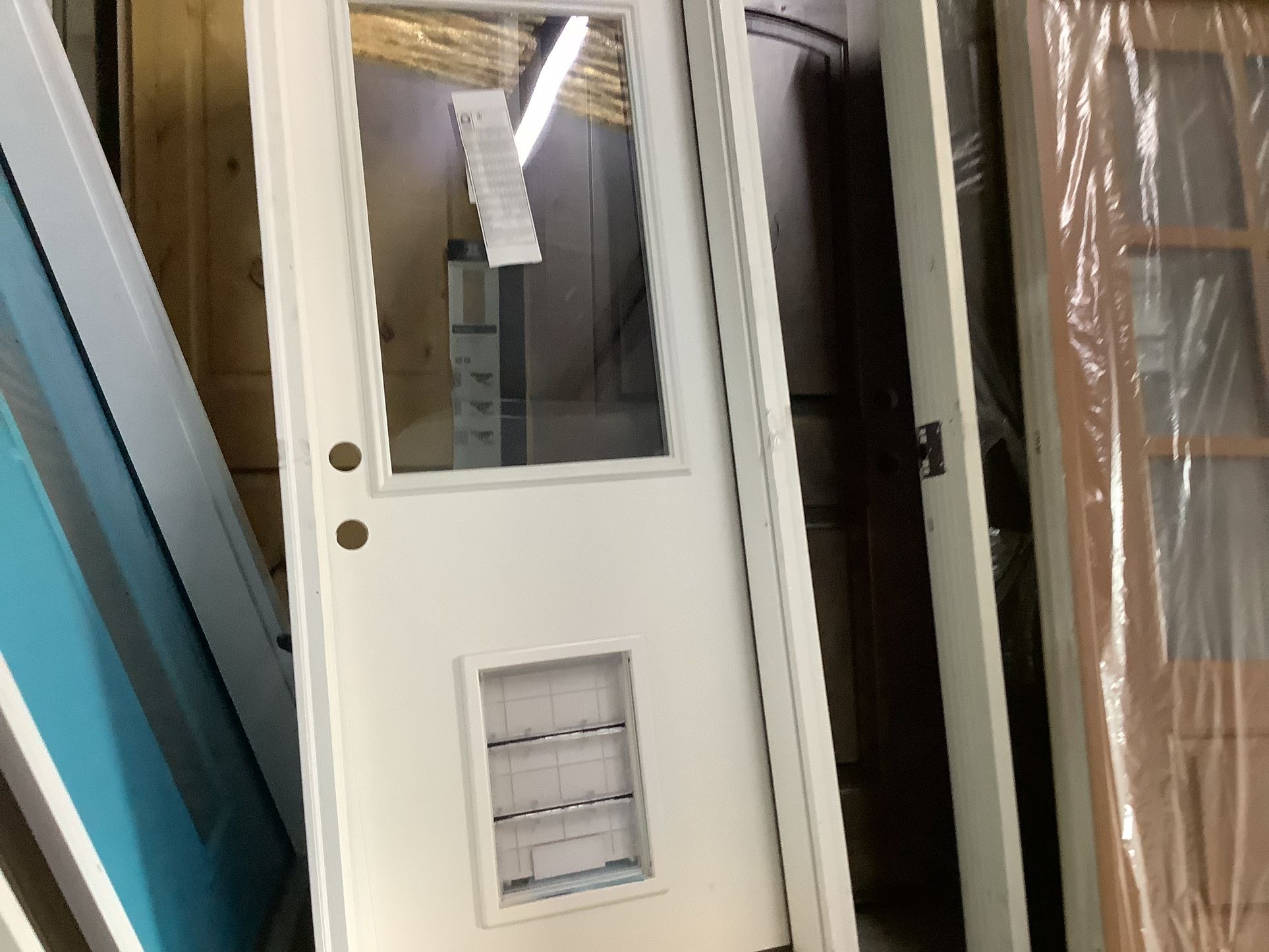 32 X 80 Exterior Door With a Pet Guard