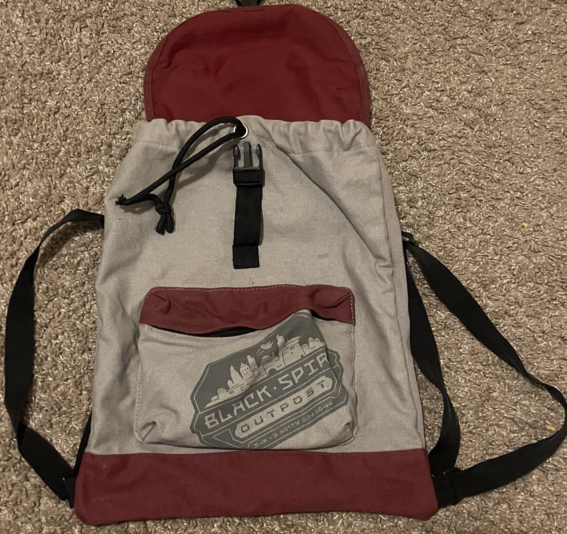 Disney Star Wars Galaxy's Edge Logo Backpack Bag Black Spire Outpost