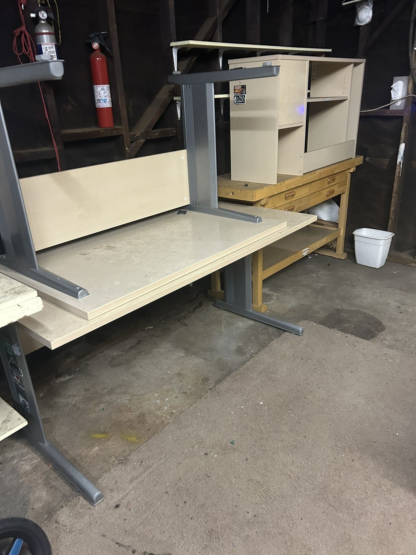 Office School Computer Study Desk 3 Piece AL Shaped