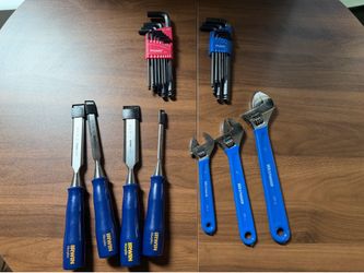 Tool Bundle – Irwin Chisels, Hex Keys & Adjustable Wrenches