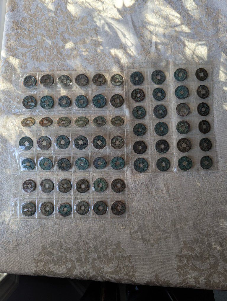 66 of China Song dynasty (960 AD to 1279 AD) cash coins
