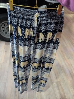 Boho Elephant Print Harem Pants